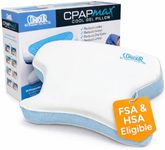 Contour CPAPMax Cooling Gel Pillow - Adjustable Memory Foam Support Pillow for Side, Back & Stomach Sleepers - for CPAP Users - Helps Reduce Air Leaks, Dryness & Mask Discomfort - Ergonomic Design
