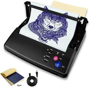 MOKOHOA Stencil Printer Tattoo Printer Tattoo Transfer Machine Thermal Stencil Printer Paper Transfer Machine Thermal Printer with 20 Pieces Tattoo Transfer Paper for DIY A4 Paper