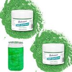 Bakerpan Pearl Luster Dust Edible, Leaf Green Edible Glitter for Cocktails, 4 Grams Edible Glitter for Cake Decorating, Cookies, Chocolates and Candies, Edible Glitter for Drinks - Set of 2