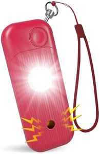 Personal Safety Alarm for Women - 140dB Self Defense Keychains Siren Whistle with Sos LED Strobe Light Personal Emergency Security Safe Devices Key Chain Alarms in 5 Pop Colors - Red