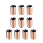 uxcell Sleeve Bearing 8mm Bore x 10mm OD x 15mm Length Plain Bearings Wrapped Oilless Bushings (Pack of 10)