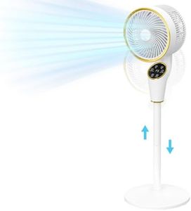 Yopower Standing Fan 3D Quiet Pedestal Fan, Height Adjustable Air Circulator Fans, with 3 Modes, 8 Wind Speeds, Aroma Box, 12H Timer for Home, 2 in 1 Floor Fan & Tower Fan