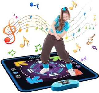 FUCEORUY Tappeto Ballo Bambini, Tappeto Musicale con 3 modalità di Gioco, Volume Regolabile Tappetino da Ballo Giocattoli Natale Regali Compleanno per Ragazzi Ragazze 4 5 6 7 8 9 10+ Ages (95 x 95cm)