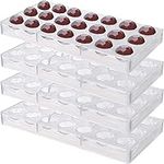 4 Pack Clear Chocolate Mold, Plastic Candy Making Molds Diamond Shaped Tray Dessert Mold for Jelly, Pralines, Truffles, Sweets, Bonbons