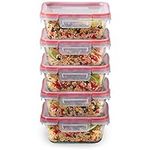 Pyrex Freshlock 10pc 4c Sq Meal Prep Set, Clear