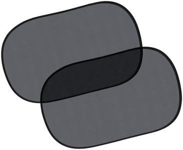 Car Window Shades (2 Pack) - 20"x12" Sun Shade Blocker, Cling - Glare Shield and UV Rays Protection - Side Window Screens Mesh Window Shades for car
