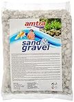 Amtra Gravel - Natural Aquarium Gravel, Decorative Soil, Coarse White Grains Size 4-8mm, Size 1kg, Packaging May Vary