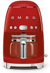 Smeg DCF02RDEU Overflow Coffee Maker with a Power of 1050 W DCF02RDEU-red, Plastic
