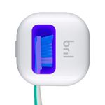 Bril UV-C Toothbrush Sanitizer, Portable Sterilizer, Cover, Holder, and Case for Any Size Toothbrush, White