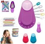Choose Friendship, My Tiny Friendship Bracelet Maker, an American Original | 10 Pre-Cut Threads - Up to 4 Bracelets | Travel-Size Craft Kit, Kids Jewelry-Making Kit, Gifts for Girls (Grape Soda)