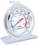 Invero Universal Stainless-Steel Oven Thermometer Monitoring Temperature Gauge - Hang or Stand in Oven - Coloured Dial