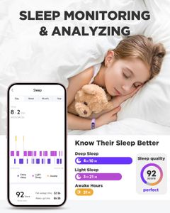 BIGGERFIVE Kids Fitness Tracker – Lilac Activity Watch