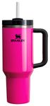 STANLEY Quencher H2.0 FlowState Stainless Steel Vacuum Insulated Tumbler with Lid and Straw for Water, Iced Tea or Coffee, Smoothie and More, Electric Pink, 40 OZ, 10-12552-026