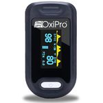 OxiPro OX2 - CE Certified - MHRA Registered Pulse Oximeter/Blood Oxygen Monitor - Finger Oxygen Saturation Monitor/SATS Monitor SpO2 - UK Approved Medical Device