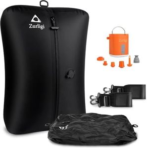Zurligi Vacuum Bag for Travel with Pump, 40L Vacuum Compression Bag with Adjustable Shoulder Strap, IP67 Reusable Vacuum Packing Cubes for Luggage, Backpack, Suitcase, Yoga, Swim, Beach (1 PCS Black)