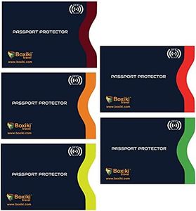 RFID Blocking Passport Sleeves, Set with Color Coding. Identity Theft Prevention RFID Blocking Envelopes (Set of 5 Passport Holders), Navy Blue, Passport - 5 Pcs