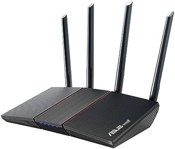 ASUS RT-AX3000P Dual Band WiFi 6 (802.11ax) Router supporting MU-MIMO and OFDMA technology, with AiProtection Classic network security powered by Trend Micro™