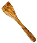 Cleminson® Handcrafted Olive Wood Utensils 3 Pieces Available – Wooden Spatula, Spoon & Sauce Spoon with Corner or 3-Piece Set (Spatula)