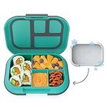 Bentgo® Kids Chill Lunch Box - Leak-Proof Bento Box with Removable Ice Pack & 4 Compartments for On-the-Go Meals - Microwave & Dishwasher Safe, Patented Design, 2-Year Warranty (Electric Aqua)