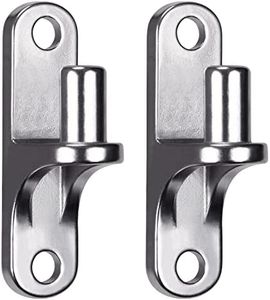 Insaga 2pcs Wall Mount Gate Hinge for Farm Gate, 304 Stainless Steel Gate Hinges Hardware, Non Welded Wall Plate Hinges, Chain Link Gate Hinge with 5/8'' Hinge Pin (Screws Not Included)