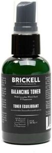 Brickell Men's Balancing Toner For Men, Natural and Organic Alcohol-Free Cucumber, Mint Facial Toner with Witch Hazel, 2 Ounce, Scented