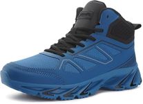 Joomra Mens High Top Shoes Size 9.5 Male Walking Hiking Athletic Sport Tennis Sneakers Workout Blade Non Slip Blue 44