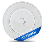 W11373838 Microwave Glass Turntable Tray，‎15 3/4" Microwave Glass Plate Replacement Compatible with Whirlpool, Jenn-Air, KitchenAid - Microwave Oven Cooking Plate