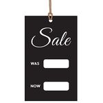 Sale Cards - Promotional Sale Card/Labels - x200 Swing Ticket - (String is NOT Included) Sale Tag/Shop/Boutique - Sale was/Now - 57x95mm #253