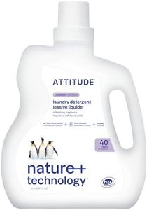 ATTITUDE Liquid Laundry Detergent, EWG Verified Laundry Soap, HE Compatible, Vegan and Plant Based Products, Cruelty-Free, Lavender, 40 Loads, 2 Liters