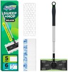 Swiffer Sweep and Mop Deluxe, 2-in-1 Floor Mopping and Sweeping Kit, Multi-Surface Kit for Floor Cleaning, Kit Includes 1 Sweeper Device, 5 Heavy Duty Dry Sweeping & 6 Heavy Duty Wet Mopping Cloths