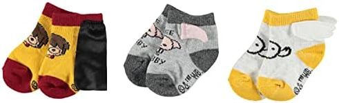 Harry Potter Infant Baby Boy socks 3 Pack Gift Set (0-12 Months) - Baby Booties for Boys with Cape