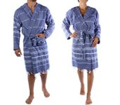 Cacala Pure Series Bathrobe, Kimono – 100% Natural Turkish Cotton Fabric – Ultra-Absorbent and Plush – Fast Drying, Comfortable and Warm – Unisex, Black, Large