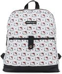 Fast Forward Hello Kitty Allover Leather Backpack - Girls, Boys, Teens, Adults - Hello Kitty Faux Leather 14 Inch Backpack, White, Daypack Backpacks