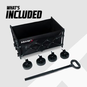 MoverX 70L Folding Trolley – Black, Lightweight Collapsible Cart