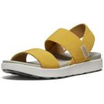 KEEN Women's Elle Backstrap Casual Platform Open Toe Wedge Sandals, Golden Yellow/Star White, 9