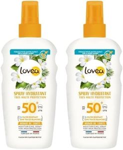 LOVEA - Spray Hydratant FPS 50+ - Très Haute Protection Solaire Visage & Corps - Monoï De Tahiti - Protection UVA/UVB - Résistant À L'Eau & Anti Traces Blanches - Vegan - Fabriqué En France - 150 ml