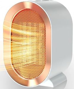Ceramic Fan Heater 1200W | 2-Second Heat & Auto Safety Shutoff | Portable Space Heater for Bedroom, Office, Bathroom | Compact Electric Heater with Quiet Operation