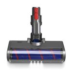 FUNTECK Soft Roller Cleaner Head Compatible with Dyson V7 V8 V10 V11 Models, Good for Hard Floors, LED Light