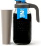 County Line Kitchen Glass Cold Brew Coffee Maker with Lid - Wide Mouth, 2 Quart (64 oz) - Heavy Duty, Leak Proof - Sun & Iced Tea Pitcher, Cold Brew Coffee, Breast Milk Storage, Water