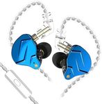 CCA KZ ZSN Pro X Dual Driver In Ear Earphone 1BA 1DD Wired Earphone HiFi Sport Gaming Earbuds Headphones Compatibility for Phone Computer Tablet with Gift Set-Blue with mic