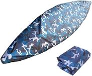 Kayak Cover, Waterproof Canoe Cover, 3-6.5m Storage Dust Cover Kayak Cover UV Protection Paddle Board Cover Fishing Boat Sunblock Shield, 8 Sizes Select(Size:6.0m/19.6ft,Color:Ocean Camouflage)