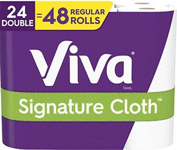 Viva Signature Cloth Choose-A-Sheet Paper Towels, Soft & Strong Kitchen Paper Towels, White, 4 Packs of 6 Double Rolls (24 Double Rolls Total = 48 Regular Rolls)