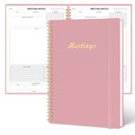 Meeting Notebook for Work with Action Items, Meeting Planner Notebook for Work Organization, Agenda Planner for Note Taking, Office/ Business Project Management Notebook, Office Supplies, for Men & Women,160 pages (7x10”)