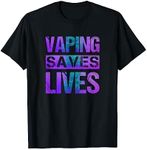 Vaping Saves Lives Purple Teal Adults Like Flavors Vape Ban T-Shirt