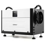 COSTWAY 192 PPD Commercial Dehumidifier, 2600 Sq.Ft Crawl Space Dehumidifier with 9.8 FT Drain Hose & Wired Remote Control Panel, Ideal for Basement, Warehouse, Job Site (White)