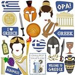 Greek Photo Booth Props, 29pcs Gree