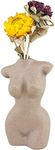 Body Vase Female Form for Boho Bathroom Decor, Boho Flowers, Boho vase for Minimalist Decor, Small vase for Eclectic Decor, Vanity Decor, Beige vase, Body Shaped Vase (Regular, Sandy-Grey)