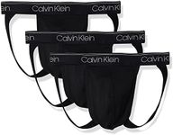 Calvin Klein Men's Micro Stretch 3-Pack Jock Strap, 3 Black, Large