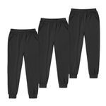 BIG ELEPHANT Boys Girls Joggers, Kids Dry-Fit Active Athletic Sweatpants with Pocket for Sports and Casual Wear