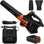 WOLFBOX MT700 60V Cordless Leaf Blower, 700 CFM & 160 MPH, Large Yard